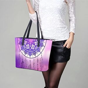 Womens Handbag Dreamcatcher Leather Tote Bag Top Handle Satchel Bags For Lady