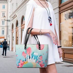 Womens Handbag Japan Travel Blossom Leather Tote Bag Top Handle Satchel Bags For Lady