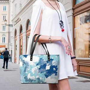 Womens Handbag Tie Dye Texture Leather Tote Bag Top Handle Satchel Bags For Lady