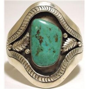 KOICCVQQ Irregular Shape Compressed Turquoise Gemstone 925 Sterling Silver Antique Vintage Style Cut Natural Bohemia Turquoise Jewelry Native-Inspired Classical Ring Sizes 6 to 10 (Size 10)