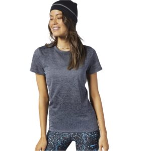 Reebok Womens OSR Knit Basic T-Shirt, Grey, XX-Small