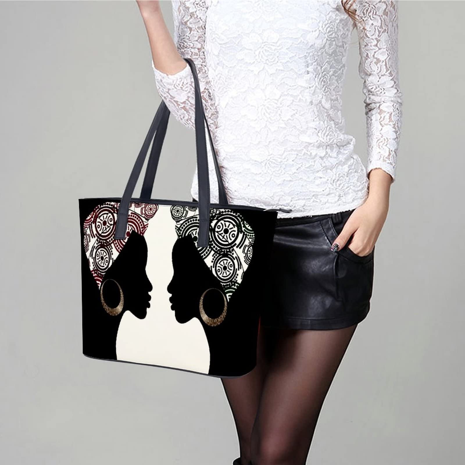 Womens Handbag African Women Leather Tote Bag Top Handle Satchel Bags For Lady