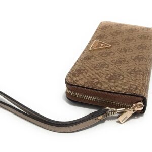 GUESS Laurel Large Zip Around Wallet, Latte Logo