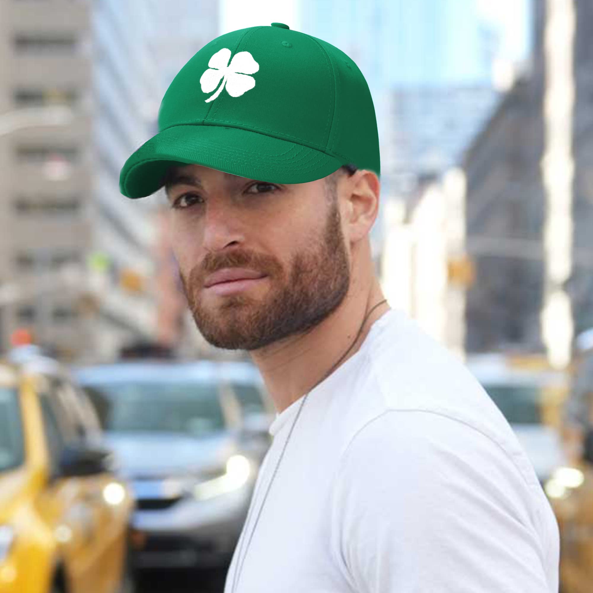 St. Patrick's Day Party Baseball Cap Ireland Irish Leaf Green Trucker Hat Four Leaf Clover Lucky Dad Caps 22.5"