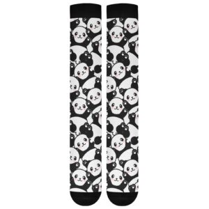 Kigai 1 Pair Cute Panda Compression Socks 20-30mmHg Knee High Women Socks Tube Athletic Stockings for Men Sport Soccer Running Cycling Medical Nurse Winter Travel