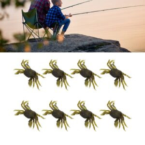 8Pcs 13cm Artificial Crab Bait, Fishing Tackle 3D Simulation Crab Soft Bait Lure 33.5g with Hooks for Saltwater, Sea Fishing Bait Traps