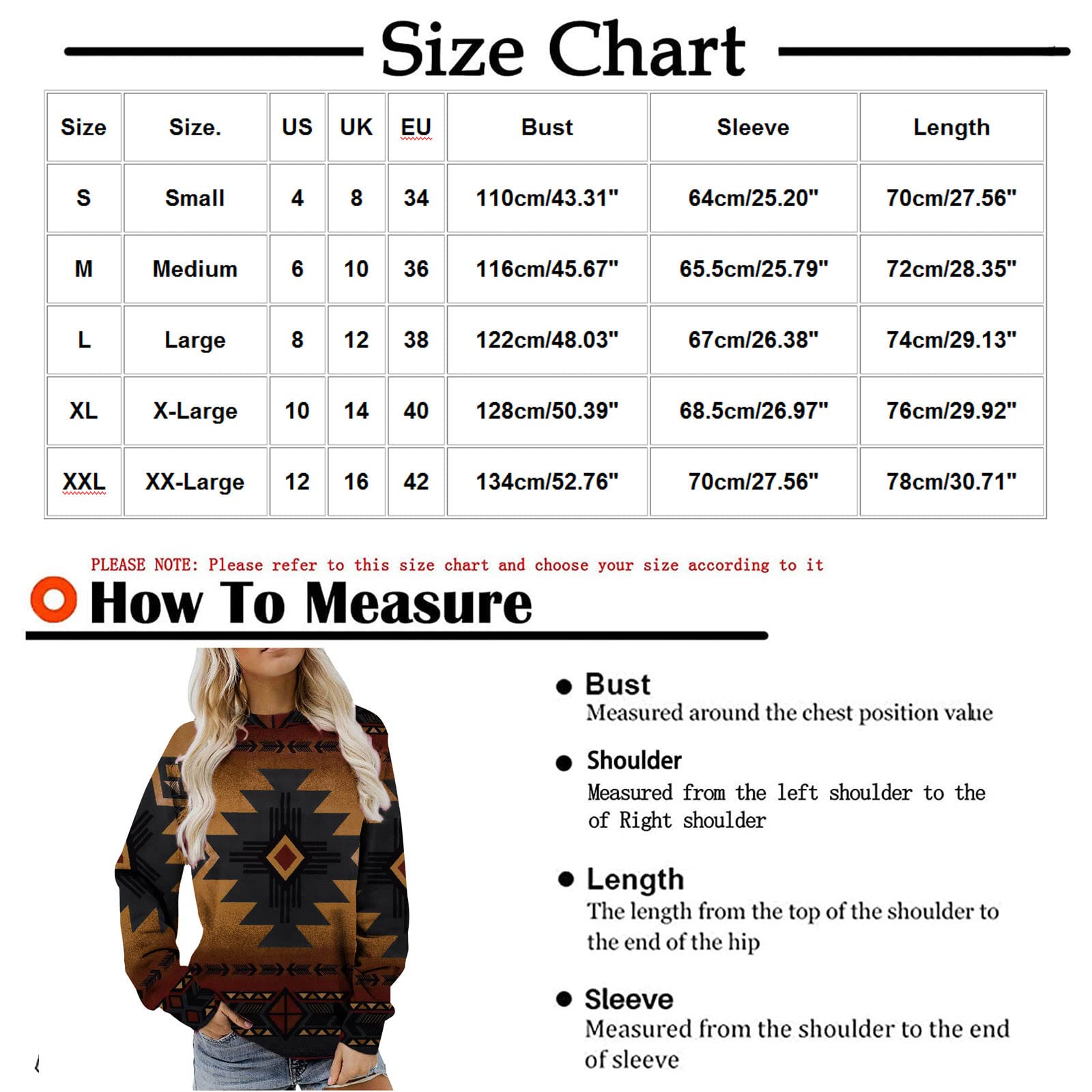 Womens Aztec Print Sweatshirts, Aztec Sweatshirt for Women, Long Sleeve Crewneck Retro Western Ethnic Pullover Tops Ladies Loose Fit Geometric Printed Casual Blouse Shirts