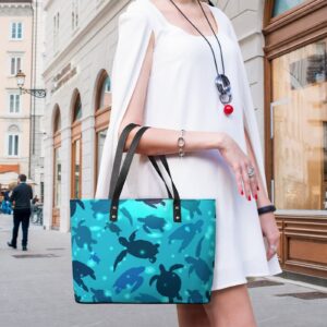 Womens Handbag Turtles Leather Tote Bag Top Handle Satchel Bags For Lady