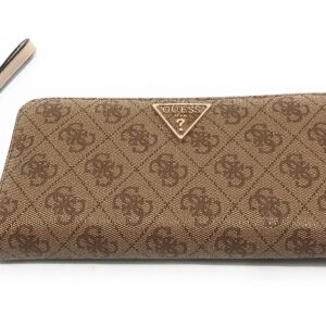 GUESS Laurel Large Zip Around Wallet, Latte Logo