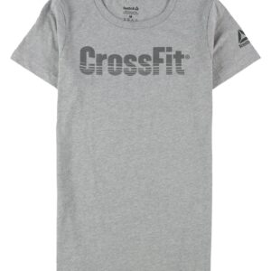 Reebok Womens Crossfit Graphic T-Shirt, Grey, X-Small