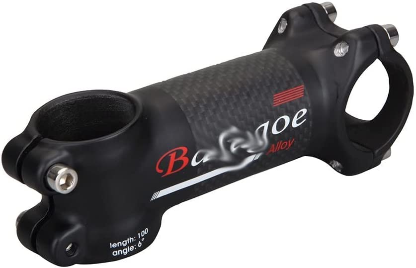 ZECHAO Carbon Fiber Road Bike Stem,28.6-31.8MM Aluminum Riser Stem Carbon Handle 6 Degree 17 Degree Bike Stem (Color : Black, Size : 17 Degrees 70mm)