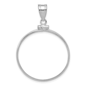 Wideband Distinguished Coin Jewelry 14kw Polished Screw Top 27.0mm x 2.35mm Coin Bezel Pendant