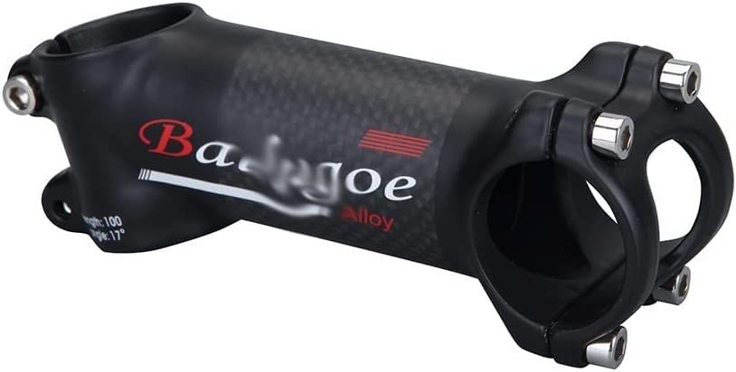 ZECHAO Carbon Fiber Road Bike Stem,28.6-31.8MM Aluminum Riser Stem Carbon Handle 6 Degree 17 Degree Bike Stem (Color : Black, Size : 17 Degrees 70mm)