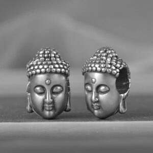 ERKUOO 2PCS Buddha Ear Weights Hangers for Stretched Dangle Ears Gauges Gothic Ear Tunnel Plug Taper Stretcher Expander Piercing Jewelry 15mm