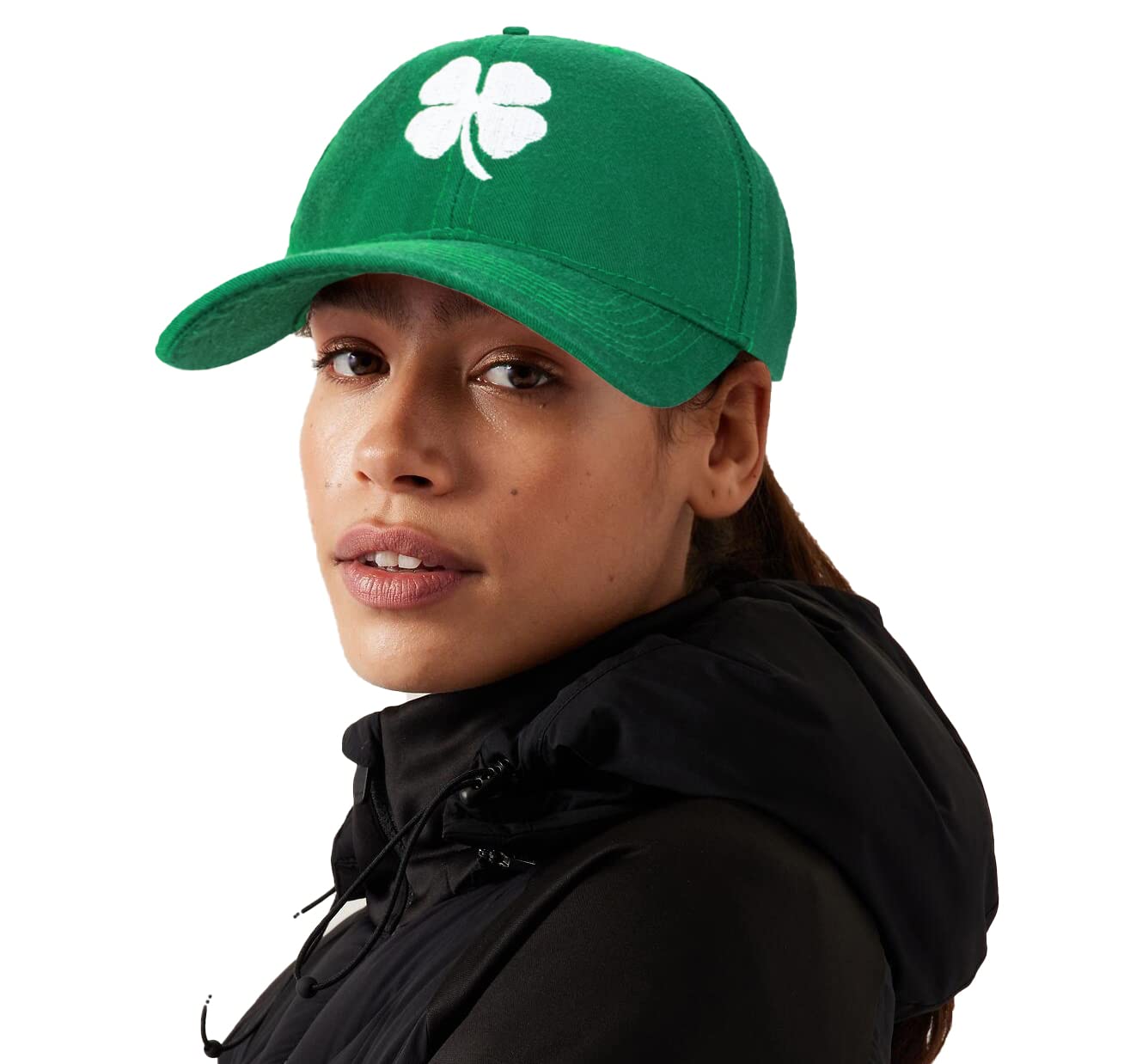 St. Patrick's Day 4 Leaf Clover Baseball Hat Adjustable Embroidery Shamrock Baseball Cap for Men and Women