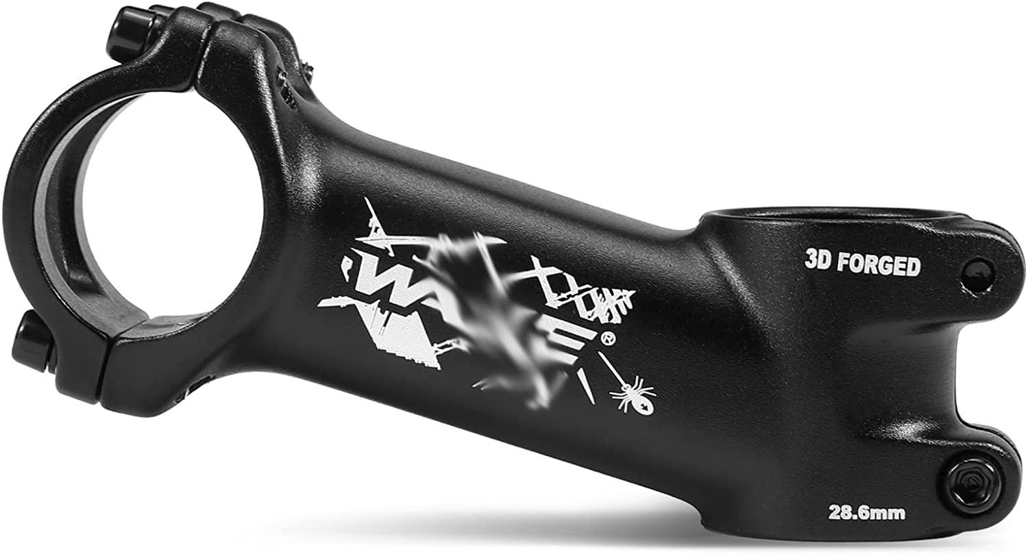 ZECHAO 17 Degree Bike Stem,Ultralight Bike Stem 60/70/80/90/100/110mm Mountain Road Bike Stem for 31.8mm Handlebar Stem Bike Stem (Color : Black, Size : 80mm)