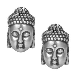 ERKUOO 2PCS Buddha Ear Weights Hangers for Stretched Dangle Ears Gauges Gothic Ear Tunnel Plug Taper Stretcher Expander Piercing Jewelry 15mm