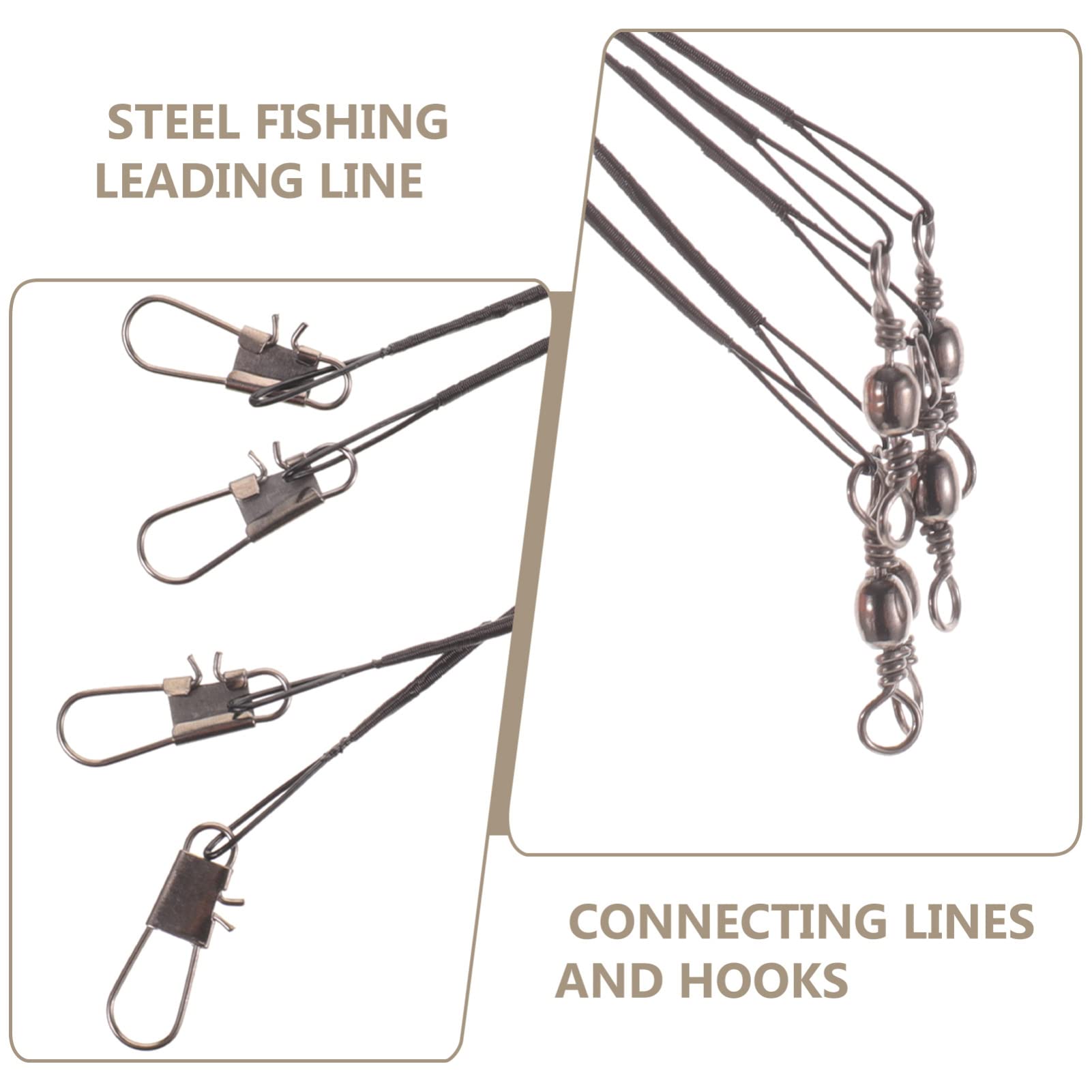 30pcs Lure Line Fishing Lines Fishing Leaders Saltwater Fishing Fishing Lines Metal Fishing Leading Wire Professional Fishing Lines Fish Leaders