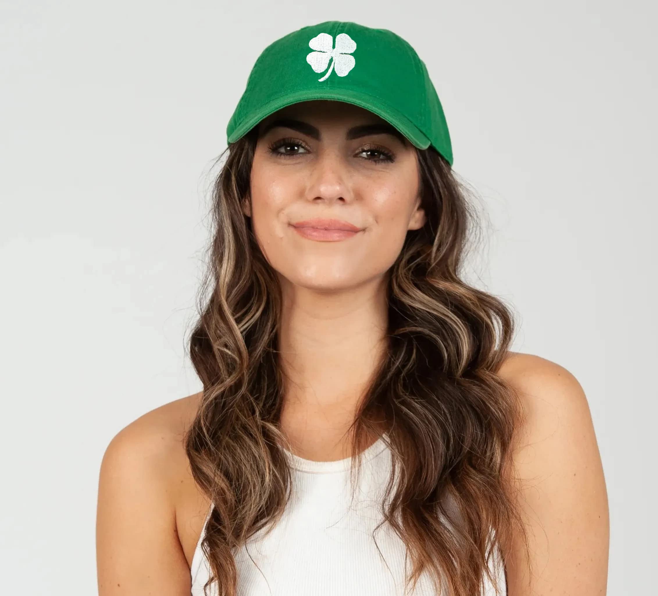 Shamrock-Baseball-Cap for Womens St.Patrick's Day Irish 4-Leaf-Clover-Baseball-Hat for Unisex Adjustable-Track-Hat