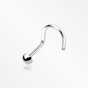 Satix 18G Implant Grade Titanium Nose Ring Piercing Nose Bone L Shaped Nose Screws Rings 2mm Dome Bead