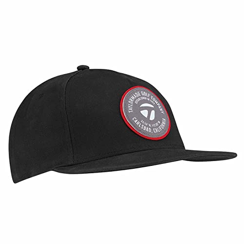 TaylorMade Golf 5 Panel Flatbill Hat Black