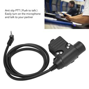 Jopwkuin PTT Adapter Cable, Temperatures Resistant Clip on Reinforced Professional PU Cable U94 PTT Adapter for T5100 for T5400 for T5920