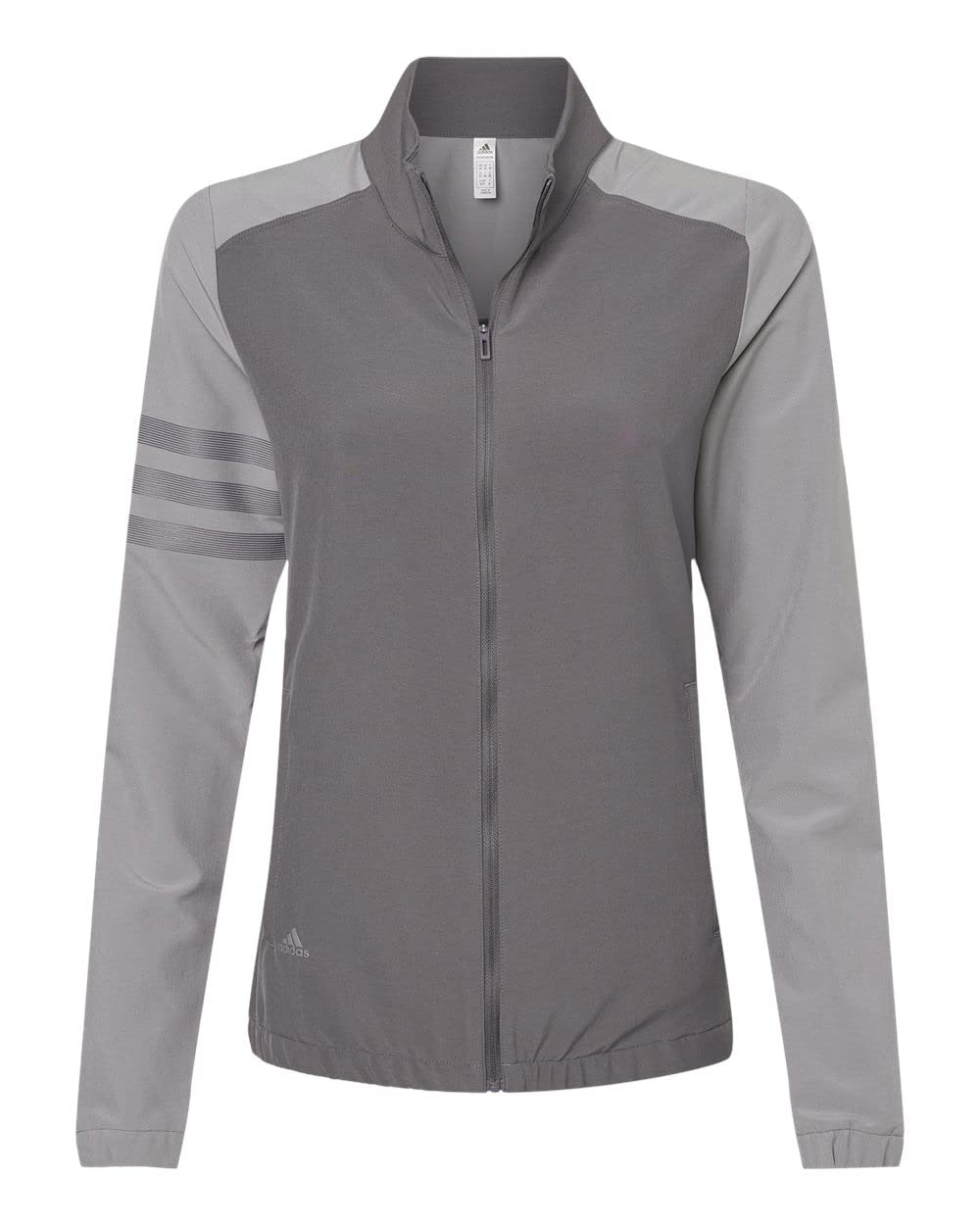 adidas Womens 3-Stripes Full-Zip Jacket, S, Grey Five/Grey Three