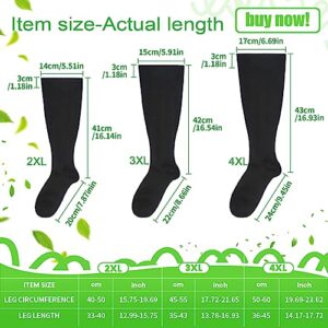 NATURE EVO 1 Pair Compression Socks for Women &Men Wide Calf, Plus Size Compression Socks For Women &Men 15-20 mmhg,Knee High,compression stockings for women