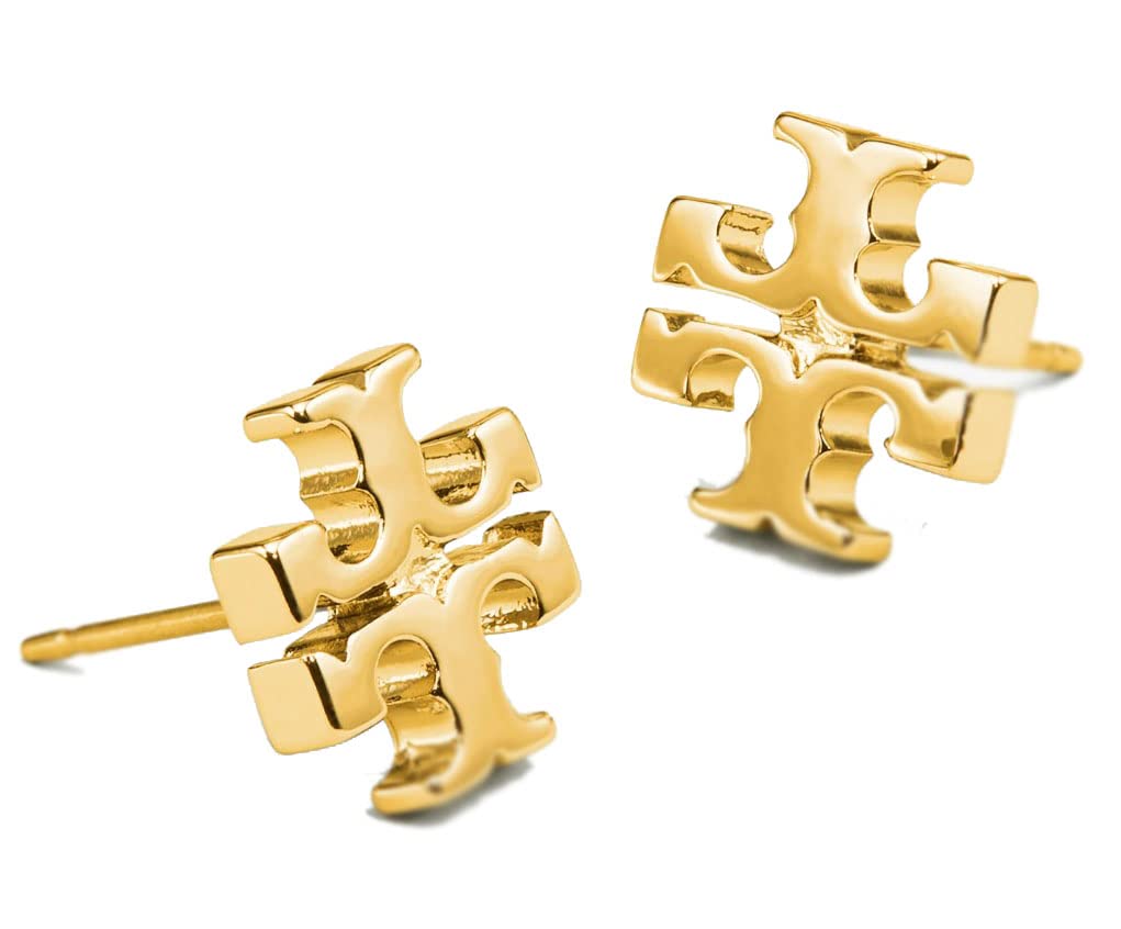 Tory Burch Women's Small Logo Stud Earrings (Tory Gold)