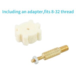 110 Pack Miaozhun .223Cal 5.56mm .300 Blackout Wool Star Chamber Cleaning Pads with Rod Fitting Adapter