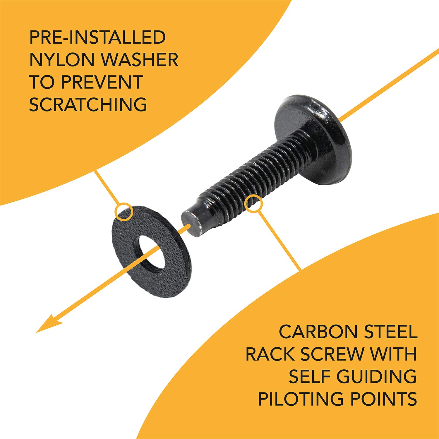 12/24 Rack Screws [50pk]. Use Rack Screws 12-24 Screws as Rack Mount Screws, Server Rack Screws, Network Rack Screws, Rack Screws Audio and Rackmount Screws. 12-24 Rack Screws with Nylon Rack Washers