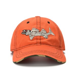 Fish Born Trucker Hats Outdoor Adjustable Fishing Dad Hats Perfect for Camping and Daily Use Street Hip Pop Baseball Golf Cap Orange