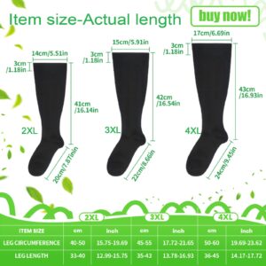 NATURE EVO 1 Pair Compression Socks for Women &Men Wide Calf, Plus Size Compression Socks For Women &Men 15-20 mmhg,Knee High,compression stockings for women