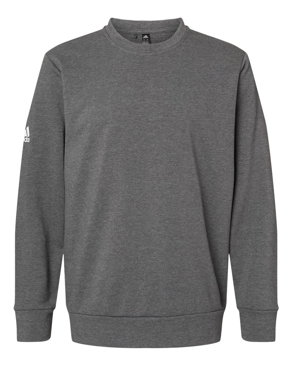 adidas Mens Fleece Crewneck Sweatshirt, L, Dark Grey Heather