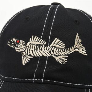 Fish Born Trucker Hats Outdoor Adjustable Fishing Dad Hats Perfect for Camping and Daily Use Street Hip Pop Baseball Golf Cap Black