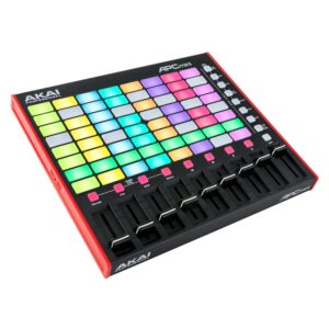 AKAI Professional APC Mini MK2 - USB MIDI Pad Controller for Clip Launching with Ableton Live Lite, 64 RGB Pads, Drum and Note Mode and MIDI Mixer