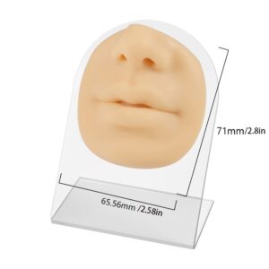 CHUANCI Soft Silicone Mouth&Nose Model For Piercing Face Model Simulation Display Props Teaching Tools Jewelry Display Nose Lip Jewelry (1PC Flesh Color)