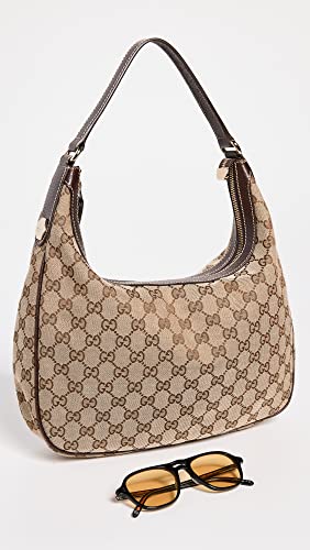 Gucci Women's Pre-Loved Shoulder Hobo, GG Canvas, Brown, One Size