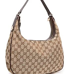 Gucci Women's Pre-Loved Shoulder Hobo, GG Canvas, Brown, One Size