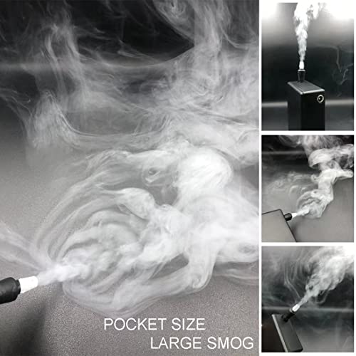 WHATAVAL Mini Foggy Machine Fogger Smoke Maker Wireless Remote Control Large Volume Generator Kit for Photography Cosplay Airflow Testing