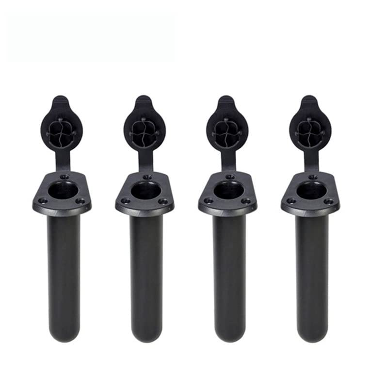 4 Pieces Nylon Fishing Tackle Accessory Tool Fishing Rod Holder Tackle with Cap Cover Gasket for Kayak Boat Canoe