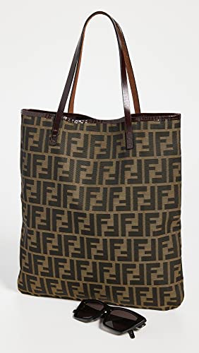 FENDI Women's Pre-Loved Tote, Zucca, Brown, One Size