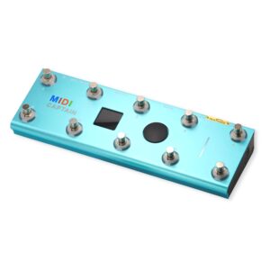 Paint Audio MIDI Captain Foot Controller Multi-Effects Keyboards Synthesizer USB-MIDI musical software Bias with Time Engine Function Support all PC/CC/Note commander 10 Foot Switches (Blue)