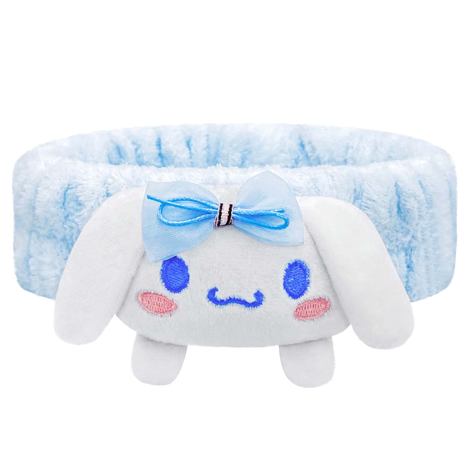 Kawaii Spa Headband for Washing Face, Cute Blue Headband for Make Up, Washing, Party, Soft Headband for Woman Girls