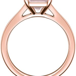 Thegoldencrafter 2.00 Carat Emerald Cut Morganite Ring 925 Sterling Silver Split Shank Solitaire Engagement Ring 14K Rose Gold Plated Anniversary Ring (12)