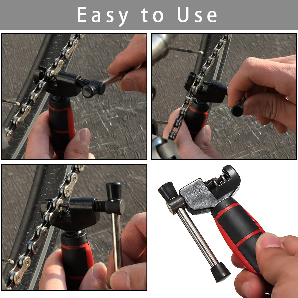 Kigauru Bicycle Chain Removal Tool Carbon Steel Rust Protection Durable Bike Chain Breaker 6/7/8/9/10 Speed Chain Tool Road and Mountain Bicycle Chain Repair Cutter