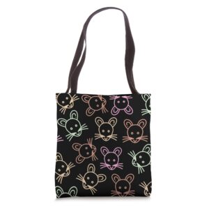 Cute Rat Owner Pet Lover Rodent Animal Pattern Tote Bag