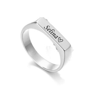 zkxxj personalized name ring for her him,customized his her thin signet band stainless steel nameplate quote love engraved anniversary promise ring bff couples jewelry,size 6-12