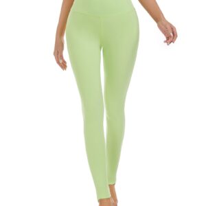 AHLW Buttery Soft High Waisted Yoga Pants for Women Elastic Skin-Friendly Comfortable Yoga Leggings Daily Casual Leggings Lime Green