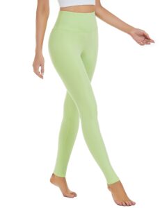 ahlw buttery soft high waisted yoga pants for women elastic skin-friendly comfortable yoga leggings daily casual leggings lime green